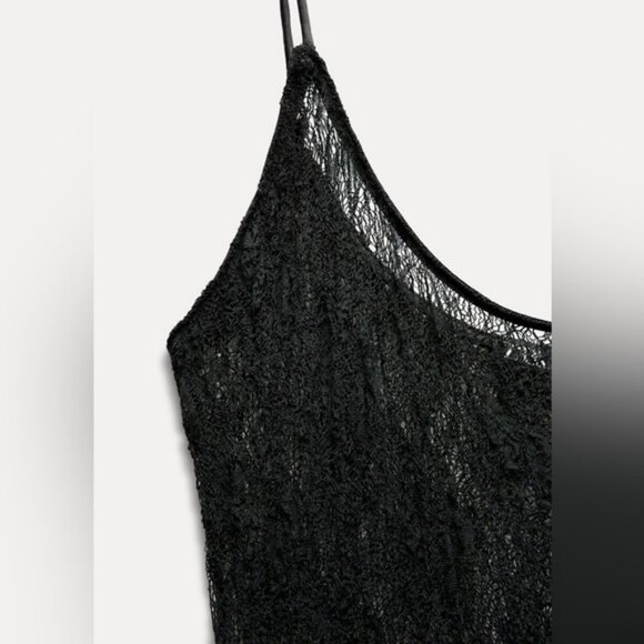 ZARA LONG LACE DRESS - Picture 9 of 10